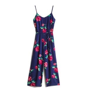 Skies are blue floral jumpsuit